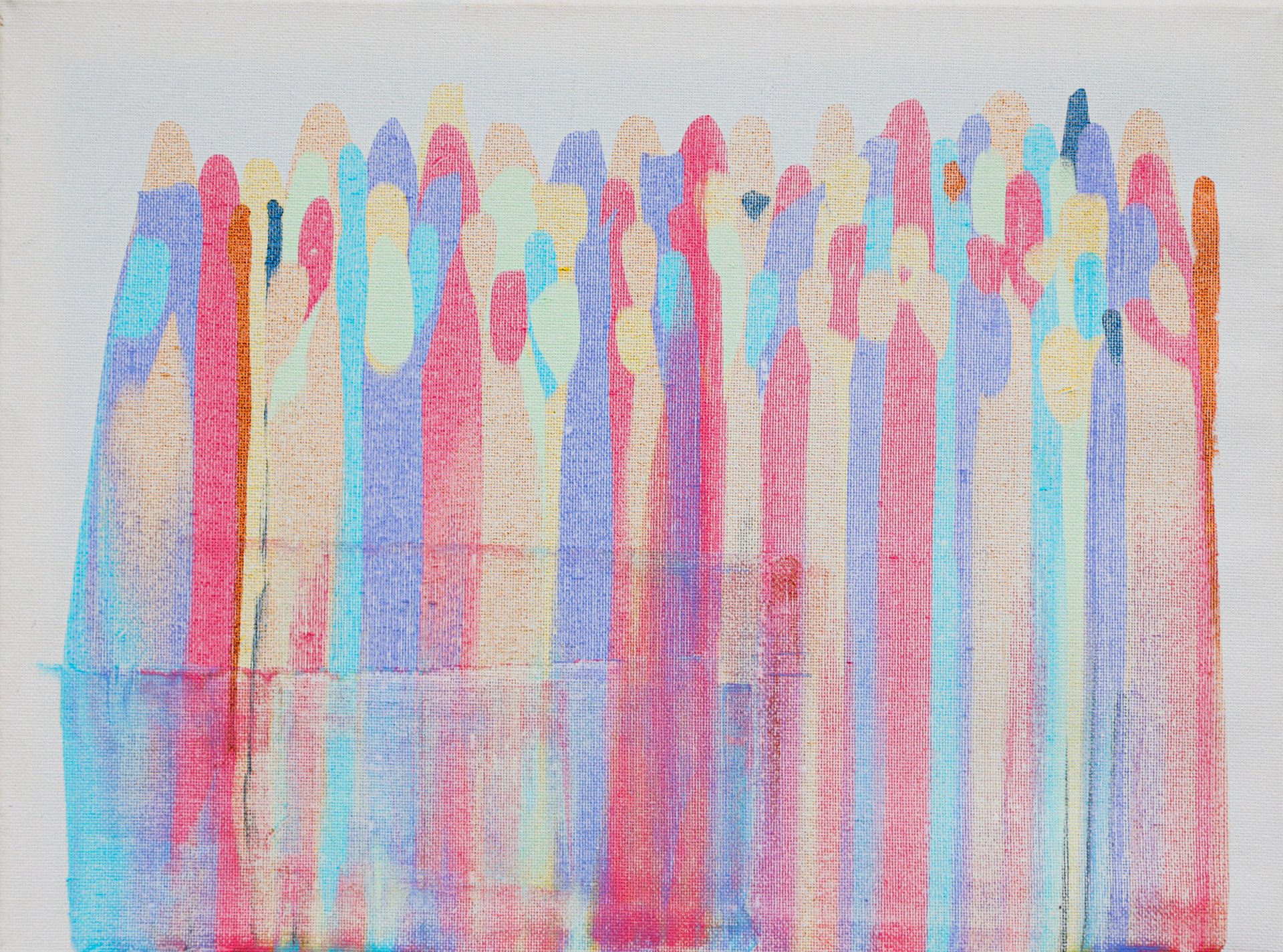 Maria Kaufmann zu ihrem Bild: „Vielfalt ist auf diesem Bild unmittelbar notwendig. Erst durch den Einsatz mehrerer Farben kristallisieren sich die dargestellten Leute heraus. Man braucht die Vielfalt, um eine realistische Gesellschaft darzustellen.“ Gedanken der Künstlerin, Maria Kaufmann „Für mich war es wichtig ein Bild zu gestalten, bei dem man die Vielfalt der Menschen auf den ersten Blick erkennt, und vor allem auch benötigt. Würde man immer nur dieselbe Farbe verwenden, würde man auf diesem Bild nichts erkennen. Erst durch die Buntheit kristallisieren sich die dargestellten Leute heraus. Man braucht also die Vielfalt, um eine realistische Gesellschaft darzustellen.“